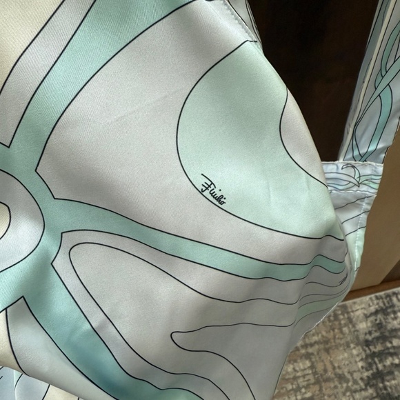 Emilio Pucci Top Asymmetric Perfect Vacation Blouse - Picture 3 of 3